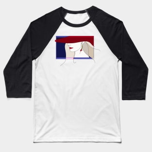 Code Rouge #woman #girl #beauty #fineart #popart #home #decor #fashion #buyart #artprint #minimal #drawing Baseball T-Shirt